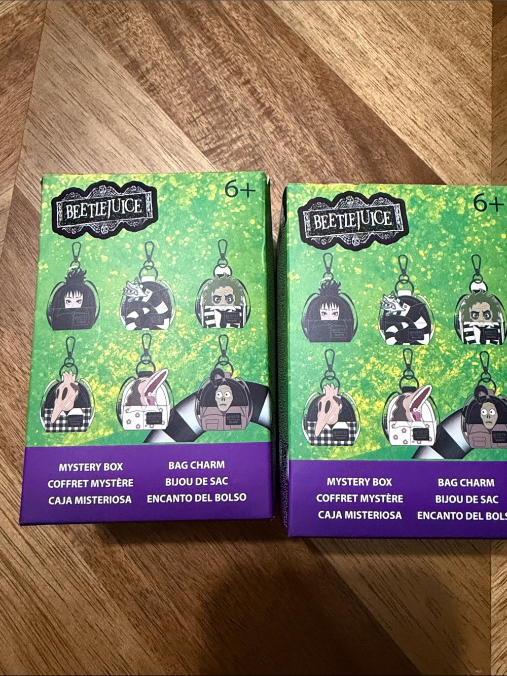 Loungefly Beetlejuice Green Mystery Box Bag Charm